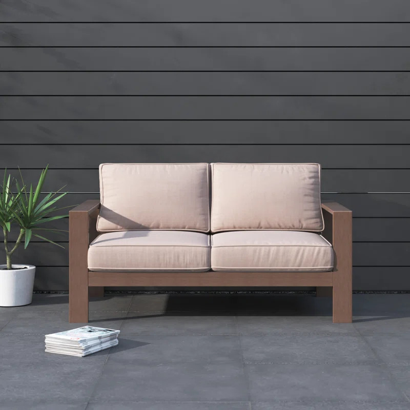 Gelston 59.8'' Metal Outdoor Loveseat | Wayfair North America