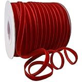 Morex Ribbon Viviana Velvet Ribbon, 1/4 inch by 70 Yards, Red, 1689.06/70-250 | Amazon (US)