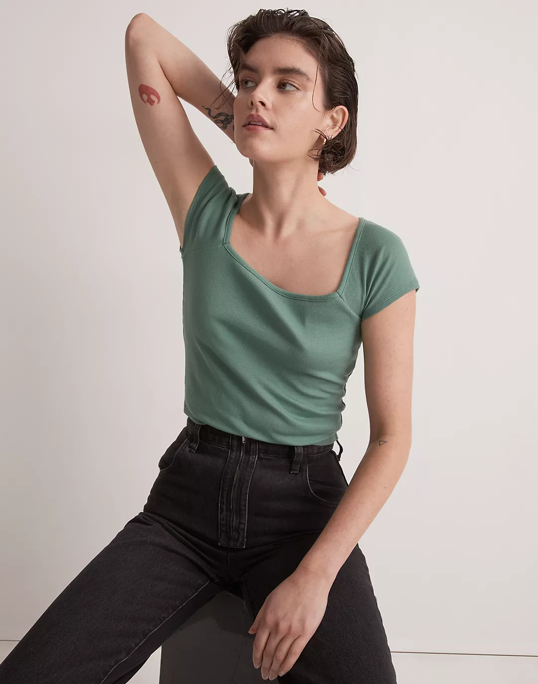Brightside Square-Neck Tee | Madewell