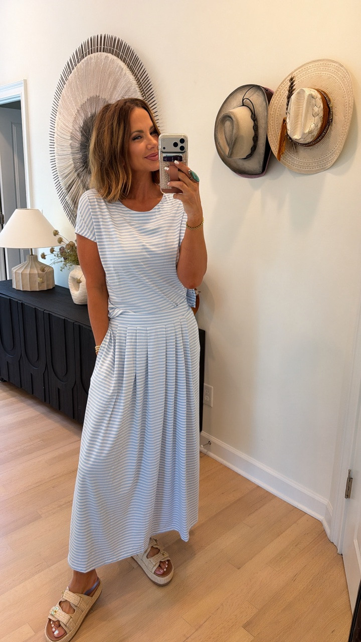amazon striped skirt set and raffia sandals. ♥️

#LTKootd #LTKSeasonal #LTKSaleAlert