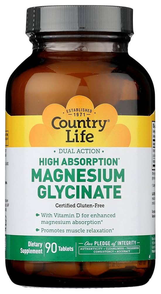Country Life Magnesium Glycinate, 90 Ct | Amazon (US)