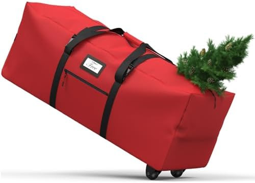 Christmas Tree Storage Bag with Rolling Wheels, Fits for 9ft Xmas Artificials, Large Xmas Storage... | Amazon (US)