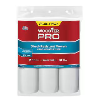 Wooster 9 in. x 3/8 in. High-Density Pro Woven Roller Cover (3-Pack) 0HR4810090 | The Home Depot