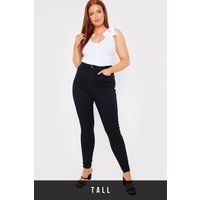 Black Jeans - Tall Jac Jossa Black Shaper Stretch High Waisted Jeans | In The Style (UK)