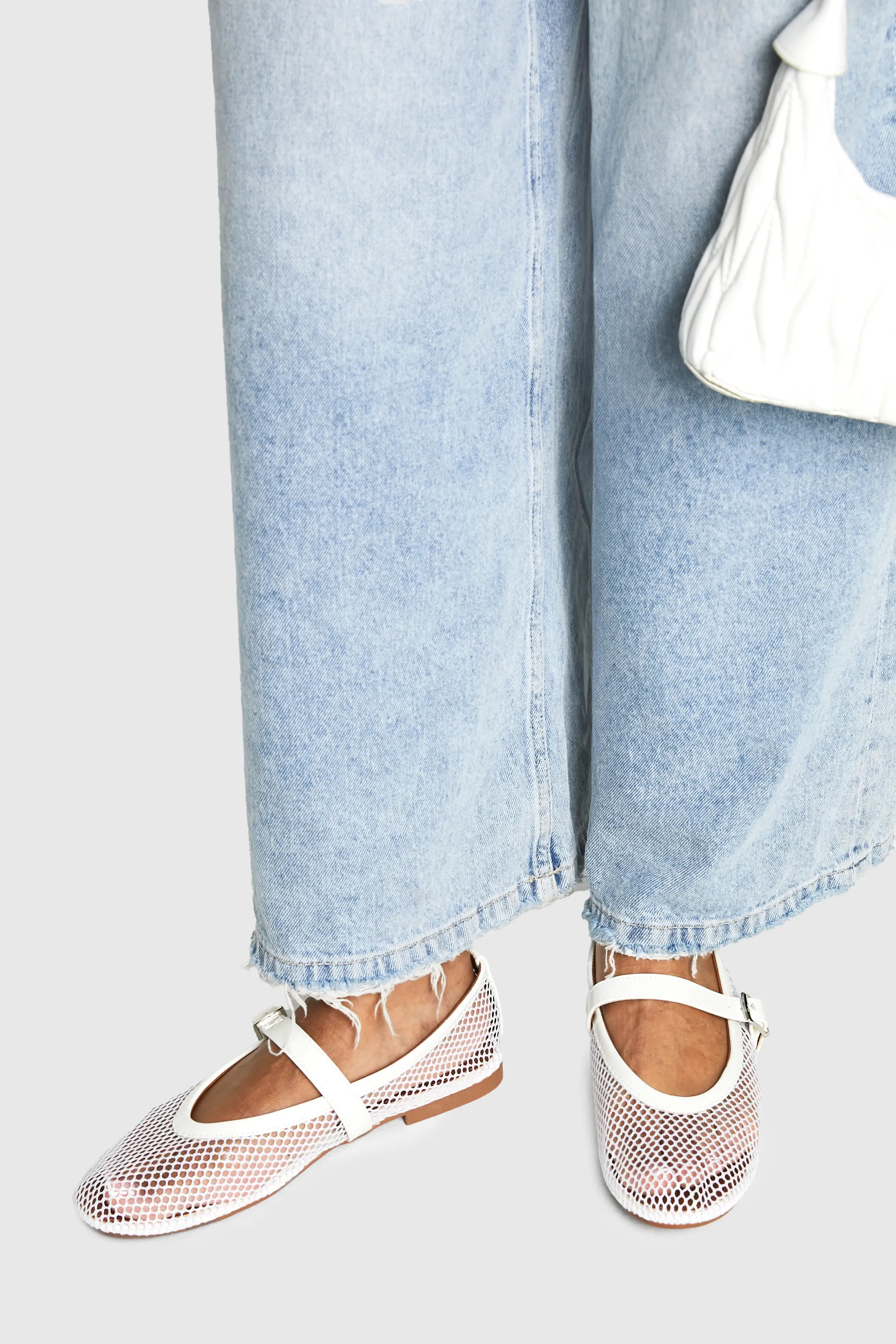 Mesh Detail Mary Jane Ballets | Boohoo.com (UK & IE)
