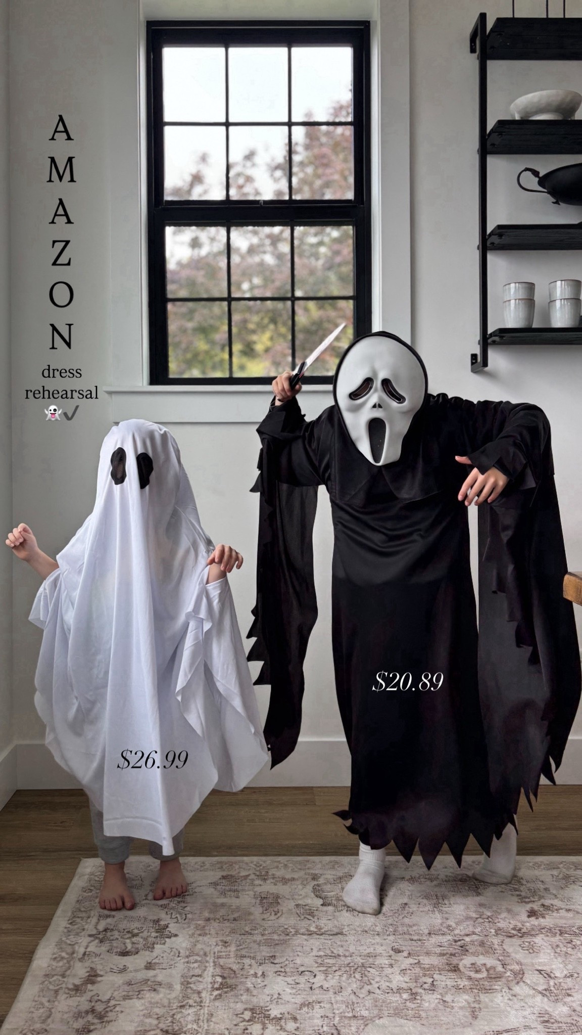 A little spooky, a lot of cute. Carter’s classic ghost and Jade’s Ghostface costume are ready for Halloween. Linking both Amazon finds here.

Sizing: Carter is 4 and wears Small (5–7 years) in the ghost costume. Jade is 8 and wears Medium in the Ghostface costume.

* prices at time of posting

#LTKcanada #LTKfall #LTKkids