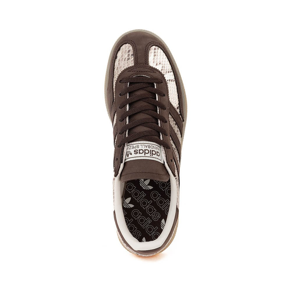 Womens adidas Handball Spezial Athletic Shoe - Cream White / Dark Brown / Gold Metallic | Journeys