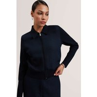 Ted Baker Metallic Collared Zip Up Cardigan Navy | Marks & Spencer (UK)