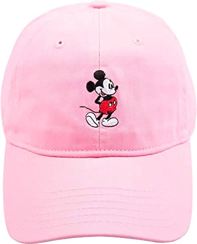 Concept One Disney Mickey Mouse Baseball Hat, Washed Twill Cotton Adjustable Dad Cap | Amazon (US)