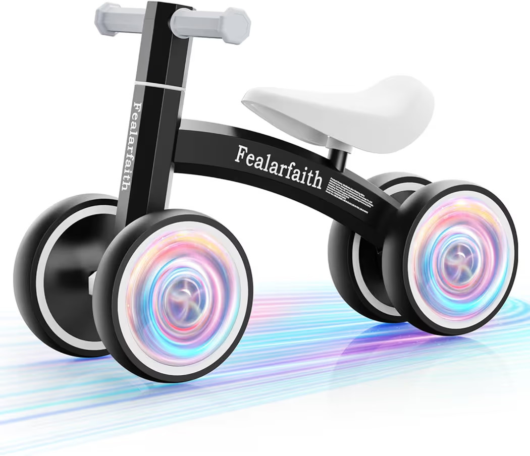 Baby Balance Bike for 1 Year Old Boys Girls, Toddler First Bike with 4 Colorful Lighting Wheels |... | Amazon (US)