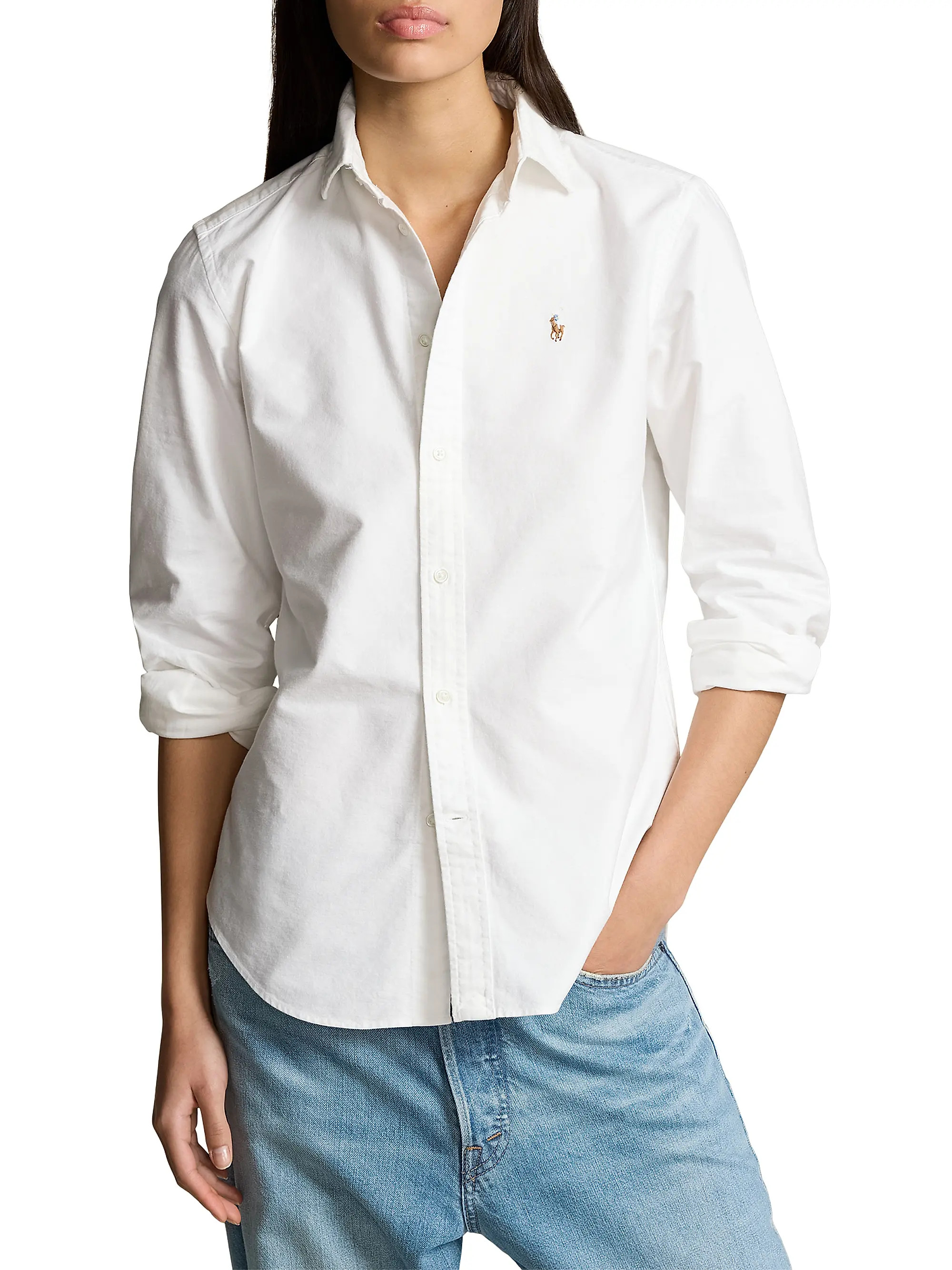 Polo Ralph Lauren Slim-Fit Cotton Oxford Shirt | Saks Fifth Avenue | Saks Fifth Avenue