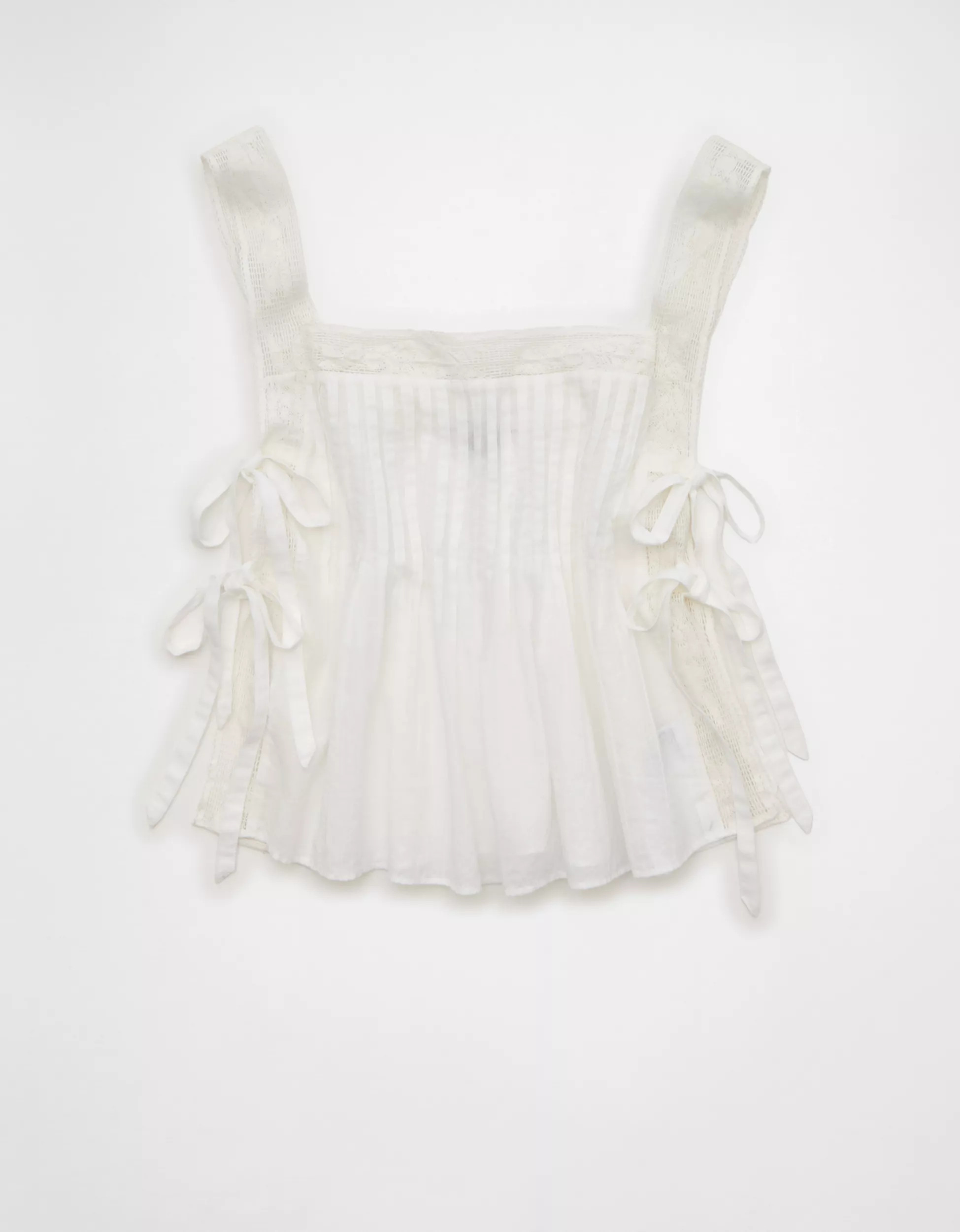 AE Side-Tie Lace Trim Cami | American Eagle Outfitters (US & CA)