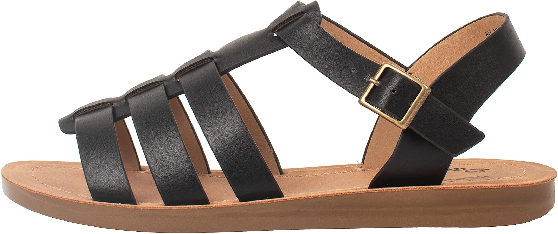 Womens Sandals Fisherman Gladiator Ankle Buckle Flats JAZMINE | Amazon (US)