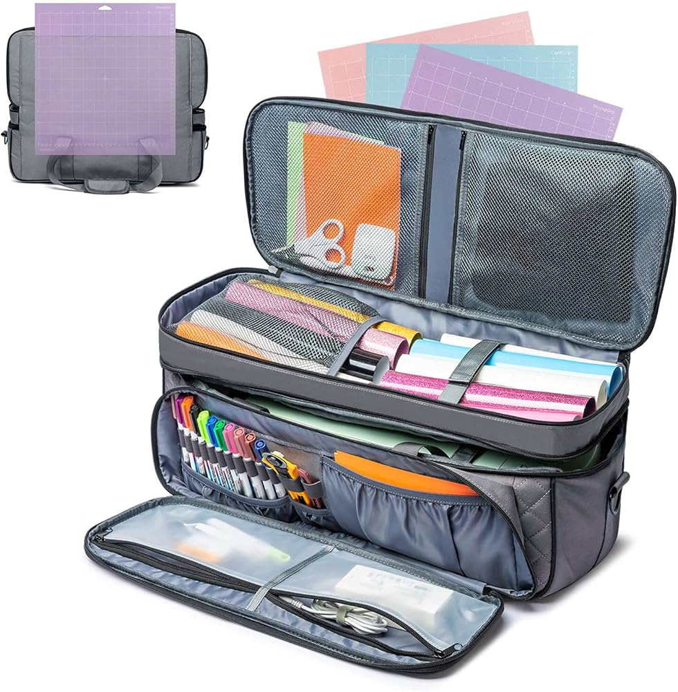 Carrying Case for Cricut Maker 3/Maker/Explore 3/Explore Air 2, Bag Only with Dust Cover, Organiz... | Amazon (US)