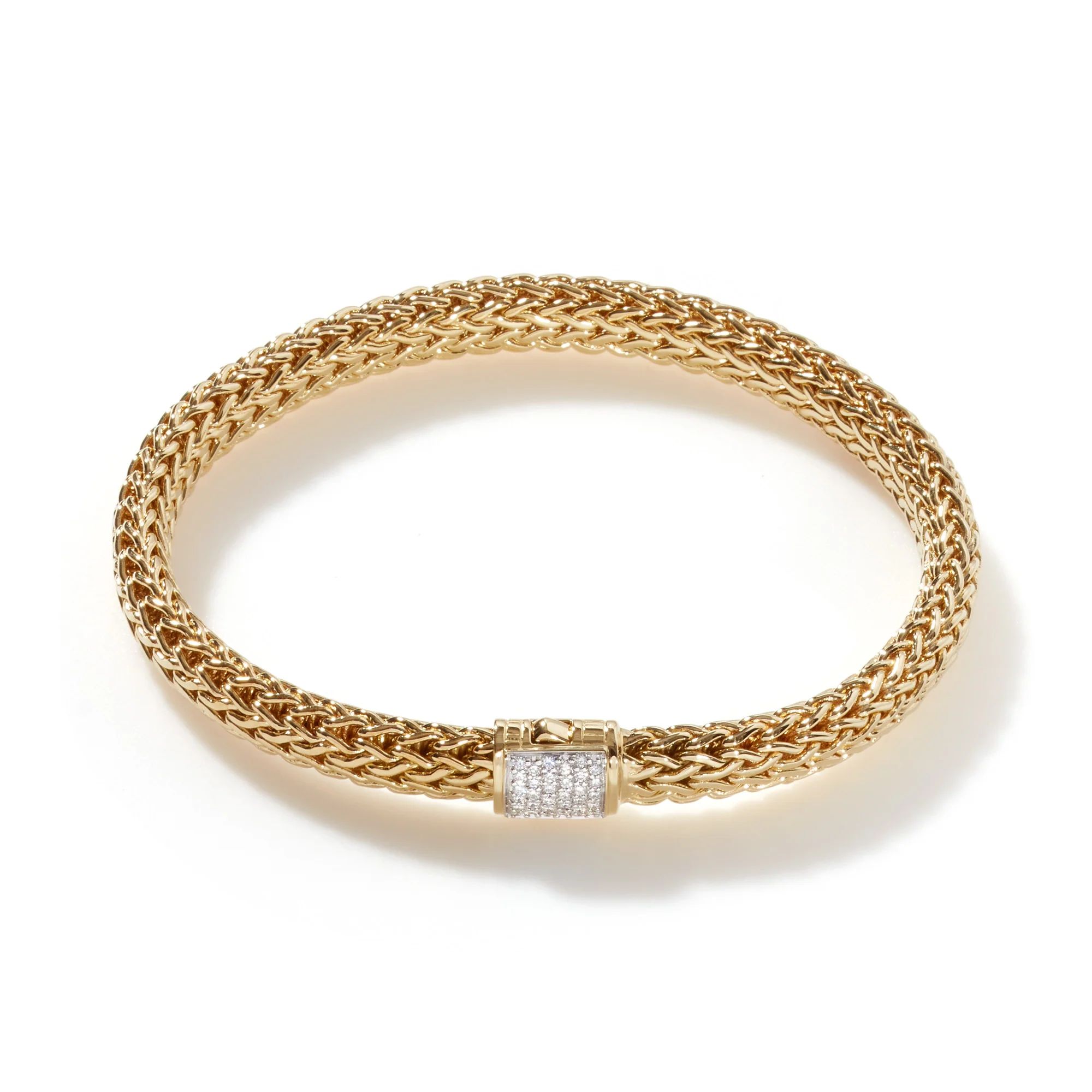 Icon Bracelet, Gold, Diamonds, 6.5MM|BGX90412DIA | John Hardy