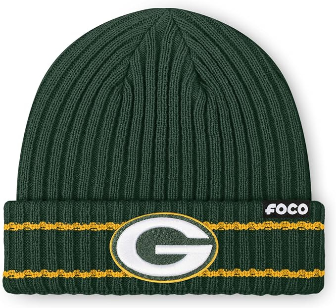 FOCO NFL Mens NFL Team Logo Ribbed Beanie Hat | Amazon (US)