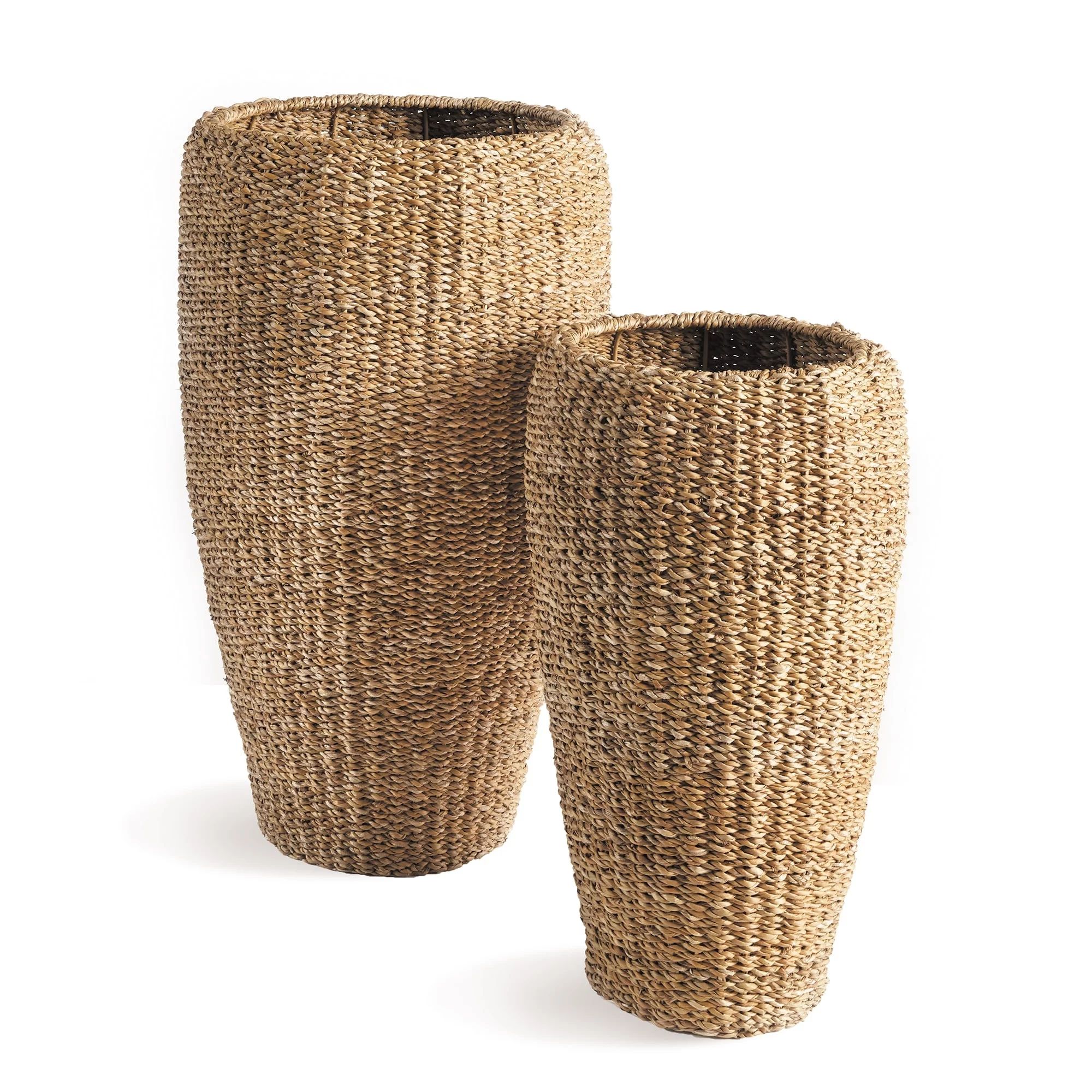 Seagrass Tall Round Planters, Set Of 2 | Walmart (US)