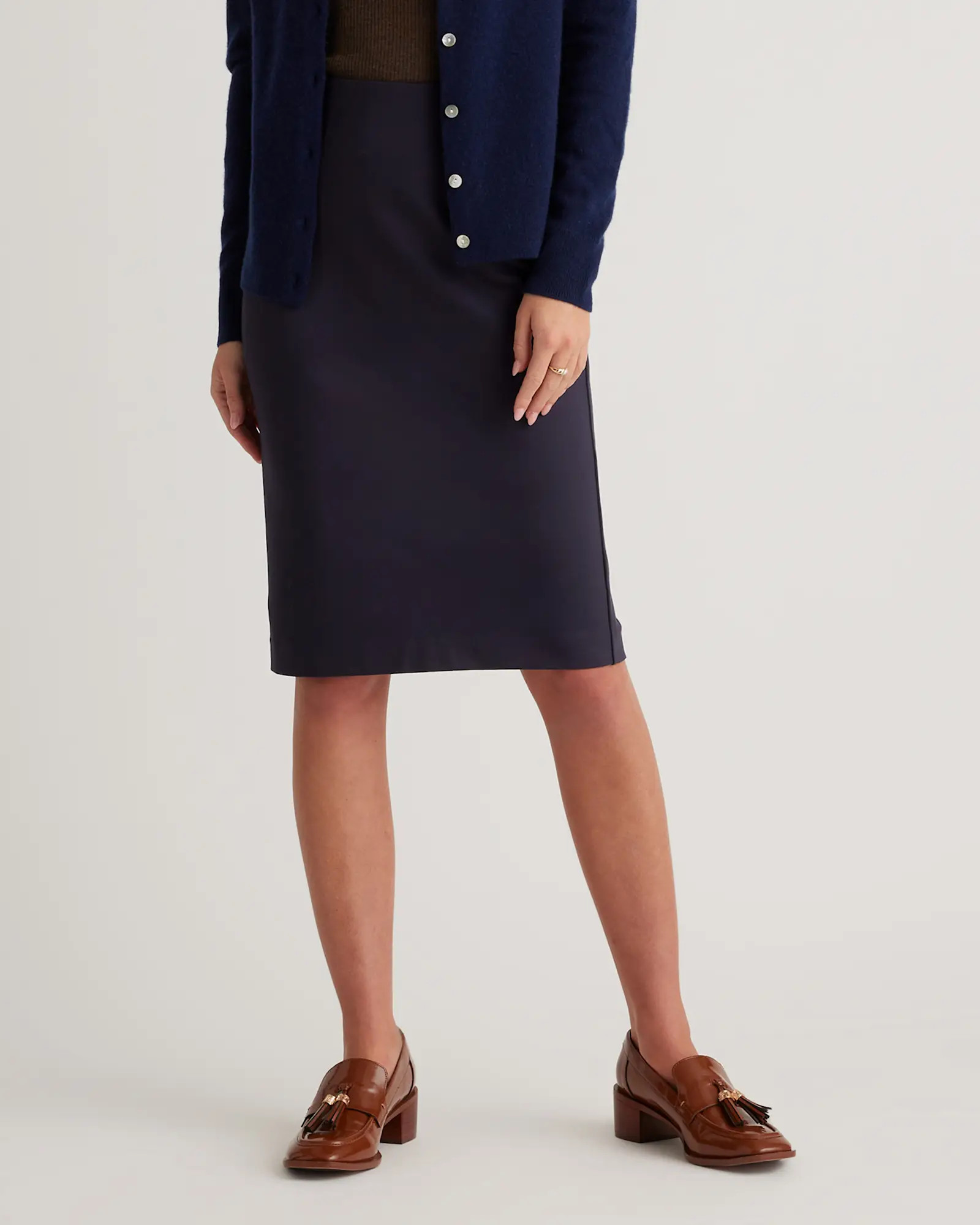 Ultra-Stretch Ponte Pencil Skirt | Quince