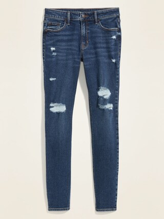 Mid-Rise Rockstar Super Skinny Ripped Jeans for Women | Old Navy (US)