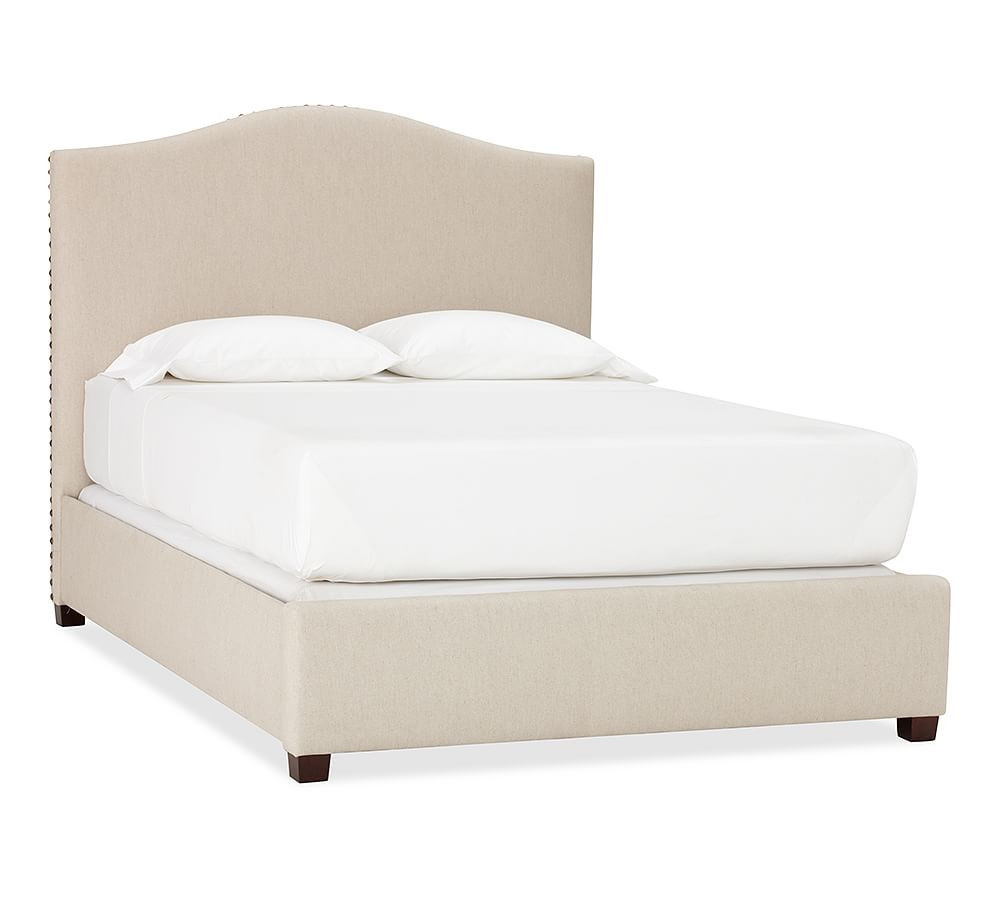 Raleigh Curved Upholstered Bed | Pottery Barn (US)