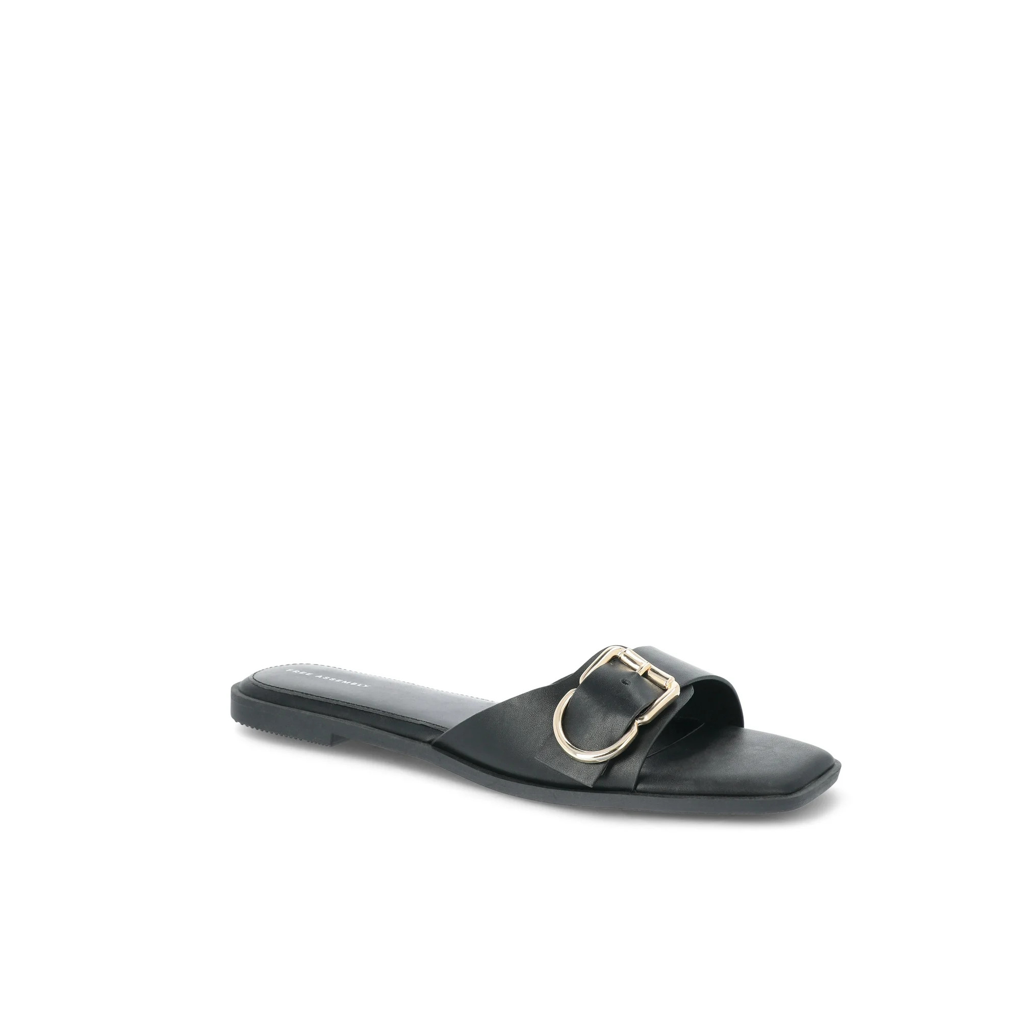 Free Assembly Women's Buckle Slide Sandals, Sizes 6-11 | Walmart (US)