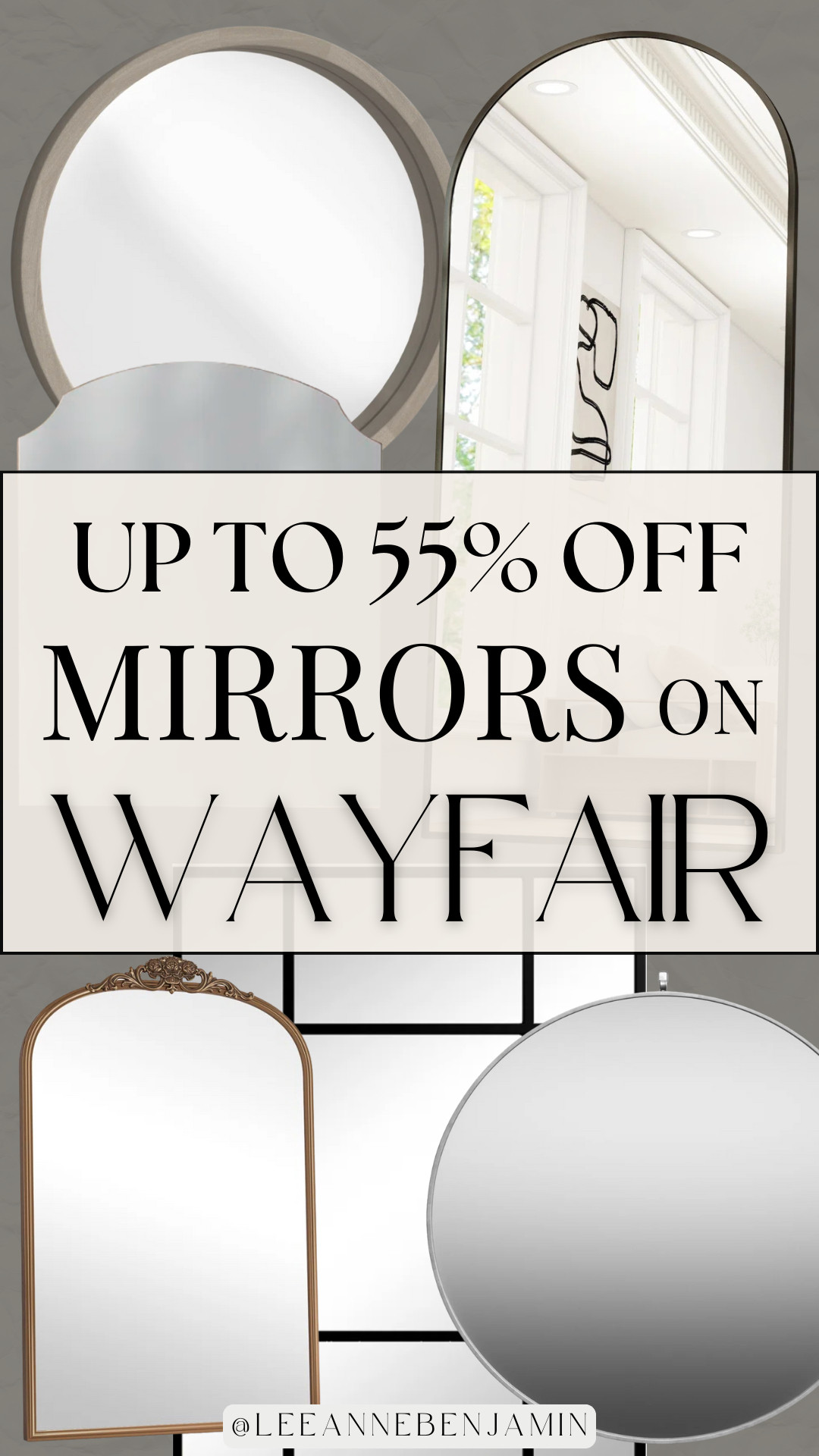 up to 55% off mirrors on Wayfair!  

 #LTKOver40 #LTKHome #LTKSaleAlert