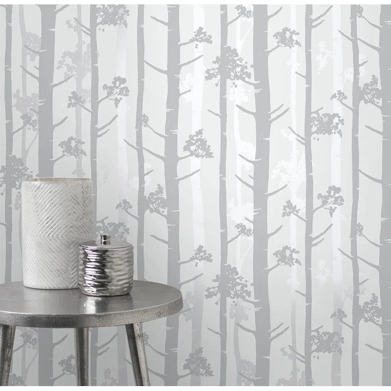 Brott Birch Tree 33' L x 20.5" W Wallpaper Roll | Wayfair North America