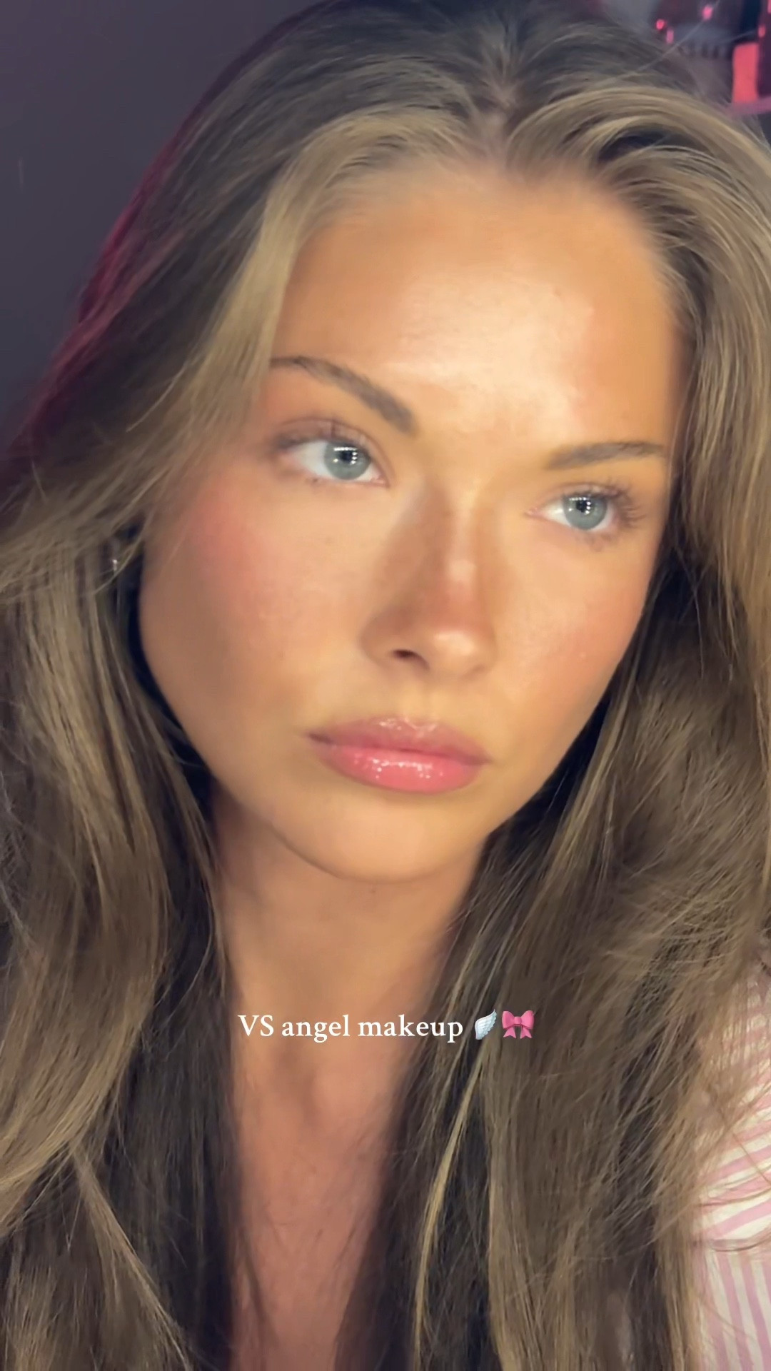 VS ANGEL MAKEUP 🪽⭐️🐆 #modelmakeup #glowymakeup #naturalmakeup #makeuproutine