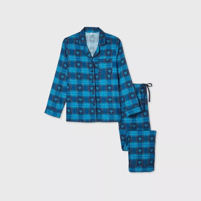 Women's Holiday Hanukkah Flannel Matching Family Pajama Set - Navy | Target