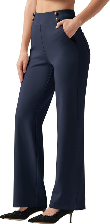 Willit Women's Wide Leg Dress Pants High Waisted Stretch Work Pants Office Business Casual Slacks... | Amazon (US)