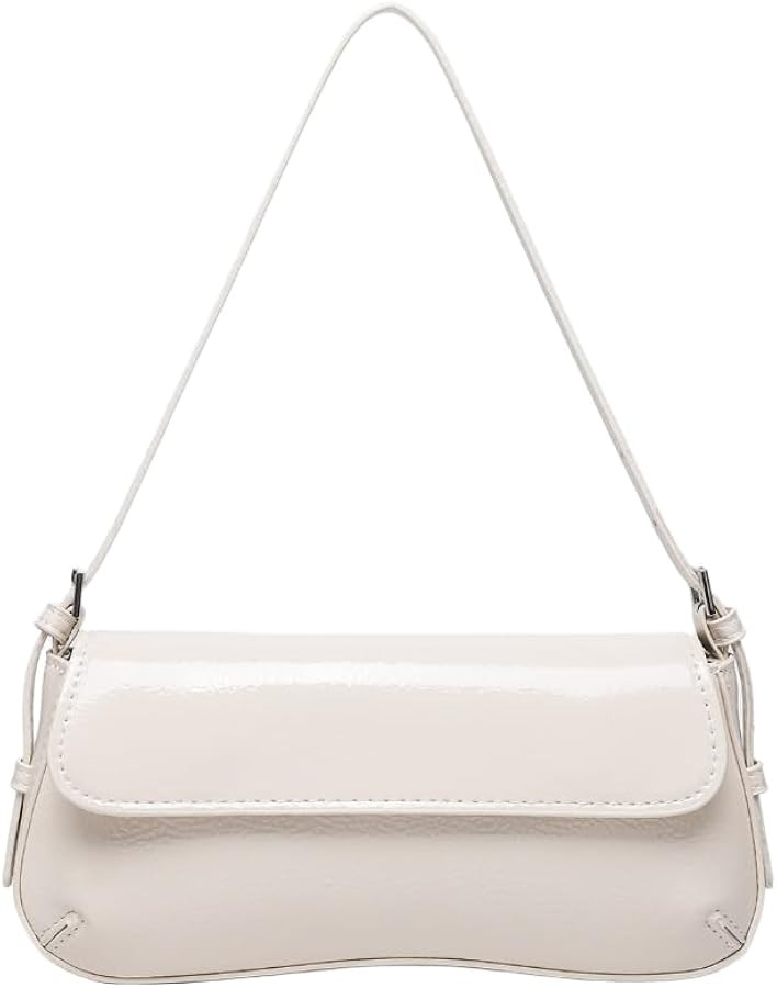 Women's fashionable handbag Hobo, imitation oil leather handbag, French stick bag, armpit bag, sh... | Amazon (US)