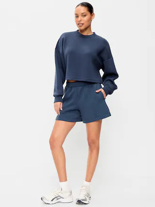 High-Waisted Bounce Fleece Shorts -- 5-inch inseam | Old Navy (US)