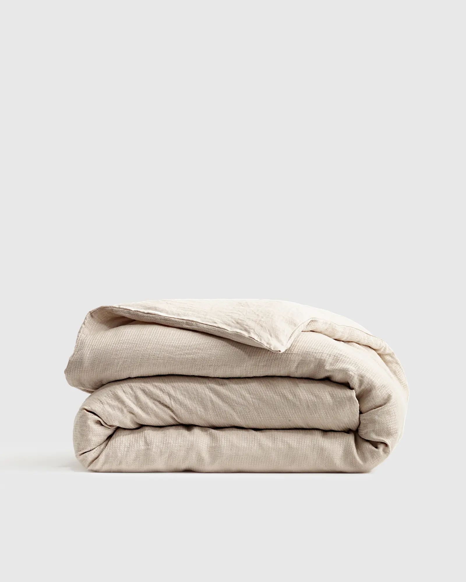 European Linen Waffle Duvet Cover | Quince