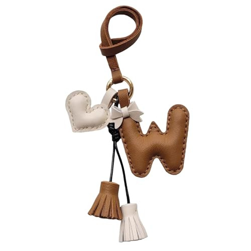 Custom Leather Bag Charms Initial Letter Purse Charm Bow Tassel Keychain Personalized Handbag Bac... | Amazon (US)
