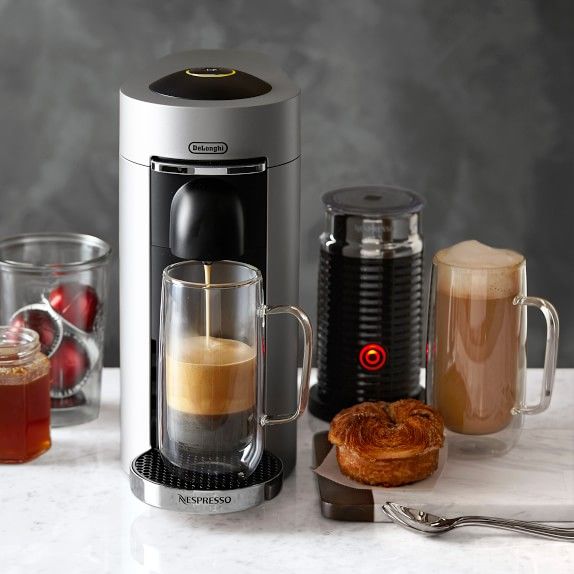 Nespresso VertuoPlus Deluxe Coffee Maker &amp; Espresso Machine with Aeroccino Milk Frother | Williams-Sonoma