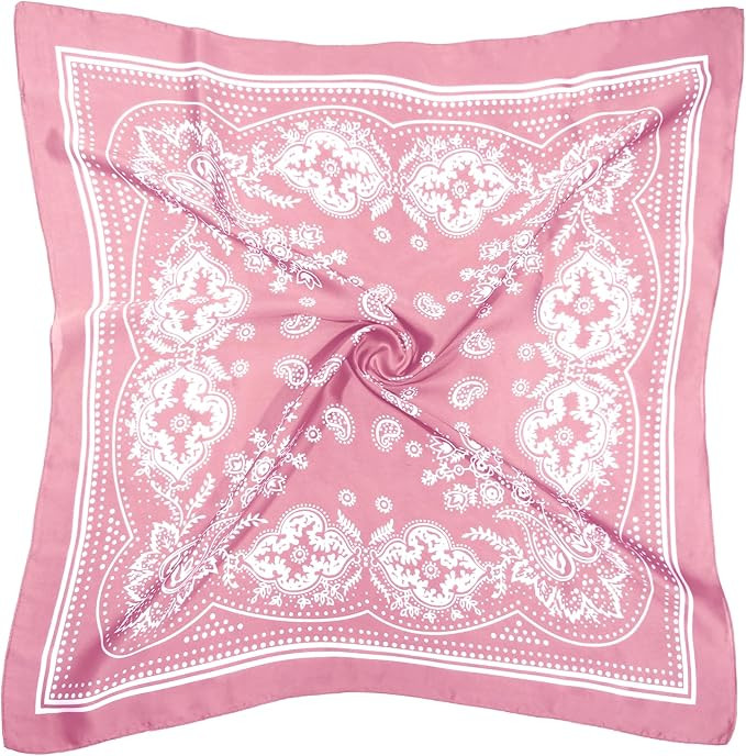 Satin Head Scarf - 27.5 Inches Silk Bandana Hair Wrap Square Scarf for Women & Girls | Amazon (US)