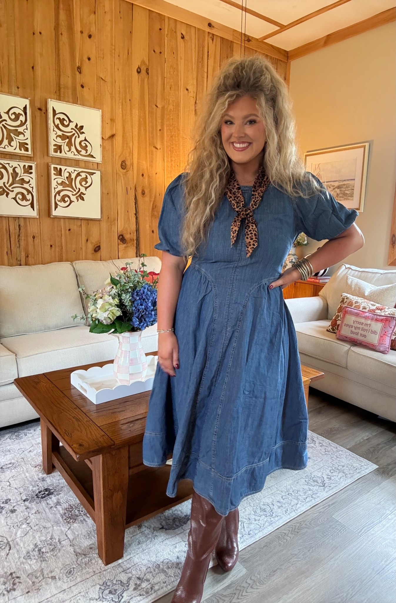 leopard + denim = the perfect fall outfit 🐆🍂🤎✨