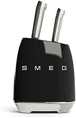 Smeg Black Stainless Steel Knife Block Set | Amazon (US)