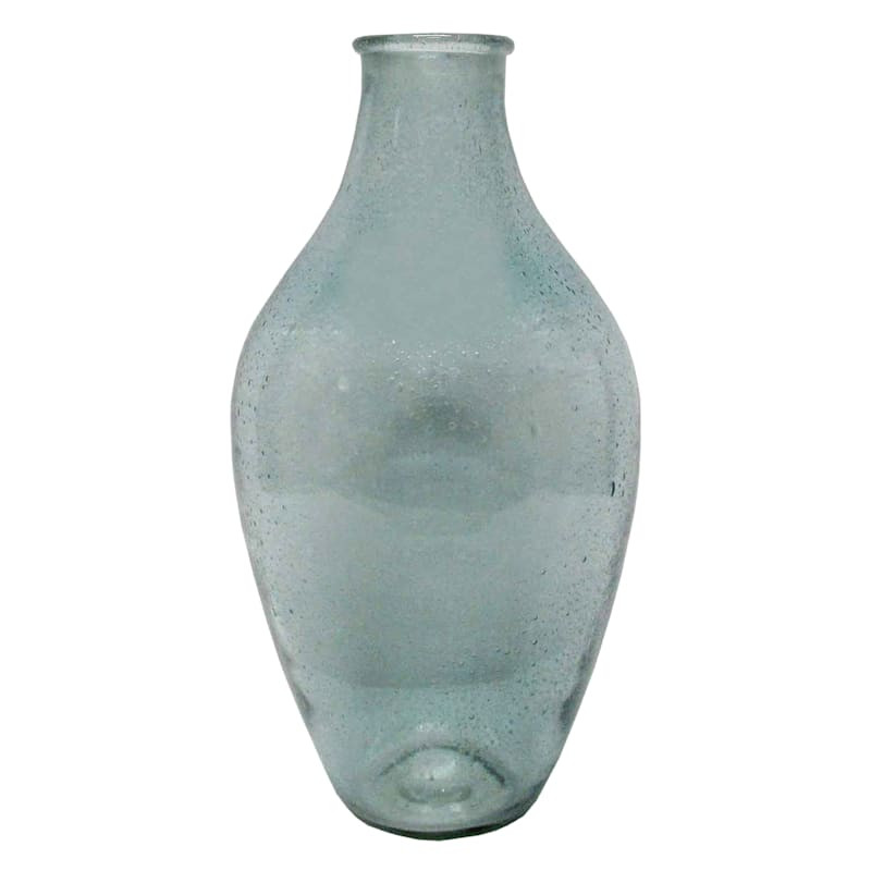 Ty Pennington Sea Blue Seeded Glass Vase, Large | At Home