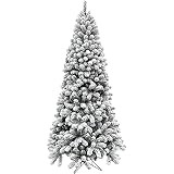 Fraser Hill Farm Alaskan Flocked Christmas Tree, 10 Feet Tall | Huge Tree with DIY Potential with No | Amazon (US)