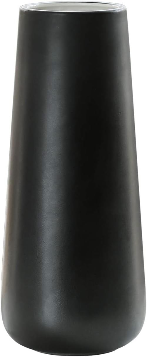 11 Inch Matte Black Ceramic Flower Vase for Home Décor, Design Box Package, VS-MAT-B-11 | Amazon (US)