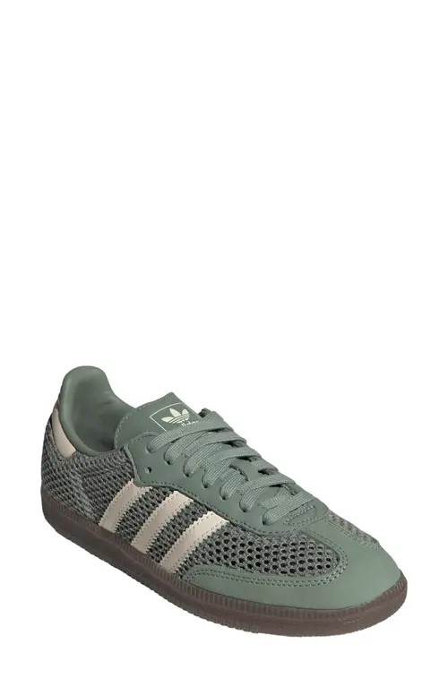 adidas Gender Inclusive Samba OG Sneaker in Silver Green/white/gold at Nordstrom, Size 5.5 | Nordstrom