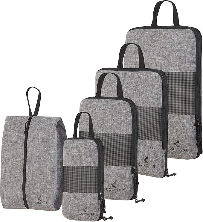 Compression Packing Cubes Travel Luggage-Organizer Set Packs More in Less Space | Amazon (US)