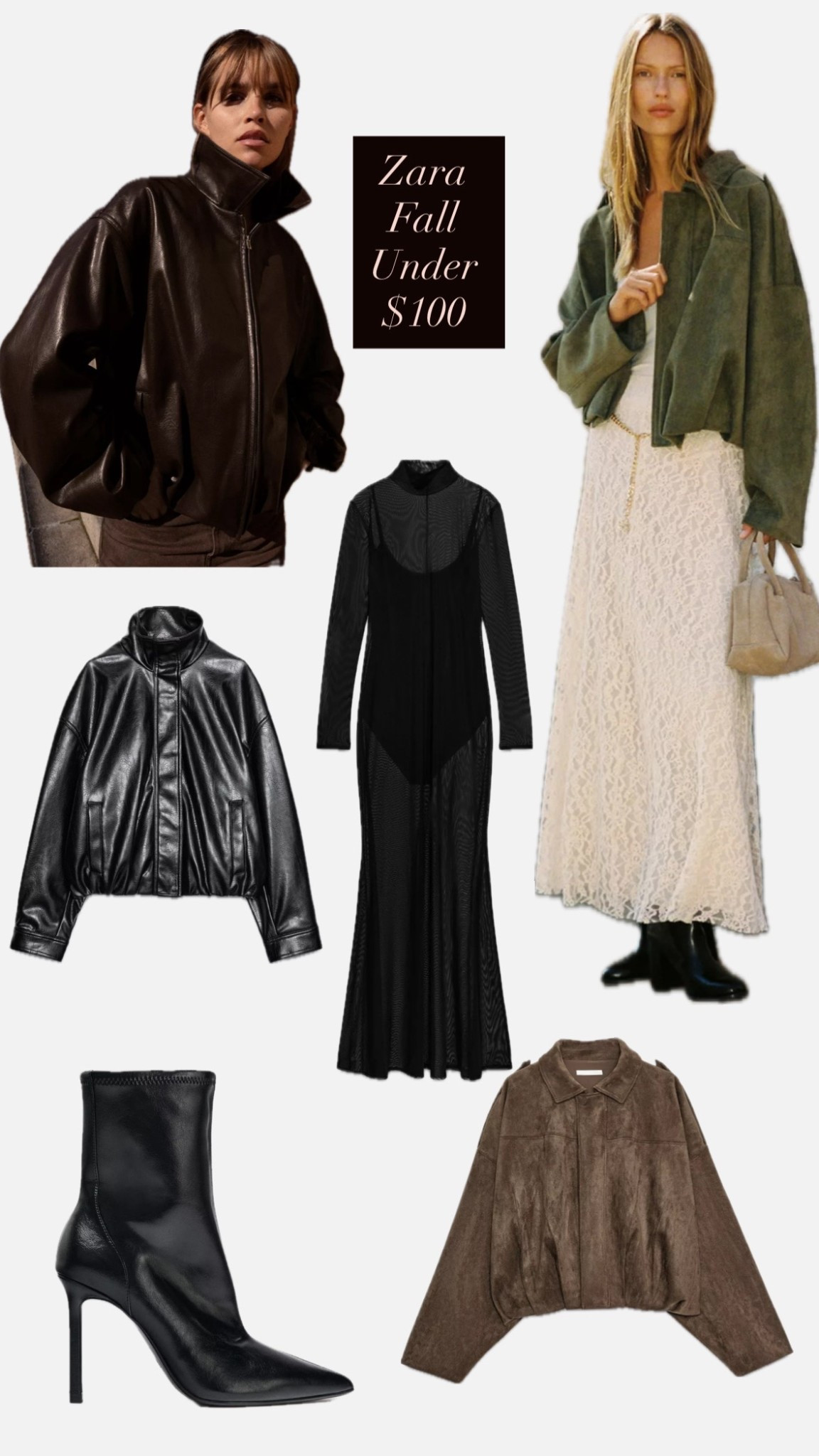 Must have Zara fall items including leather bomber & suede jackets, the perfect fall booti — daily edit cover from Found by Em