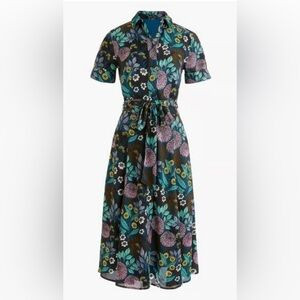 J. Crew X Abigail Borg Prairie Shirtdress in Moonlight Floral Size 4 | Poshmark