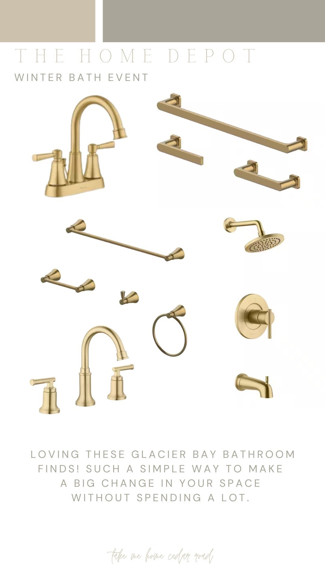 Beautiful soft gold bathroom accessories available at The Home Depot! Love this finish! #ad @homedepot #TheHomeDepot #TheHomeDepotPartner #SmallProjectsBigImpact #GlacierBay

Bathroom faucet, bathroom decor, bathroom accessories, shower kit

#LTKSaleAlert #LTKHome