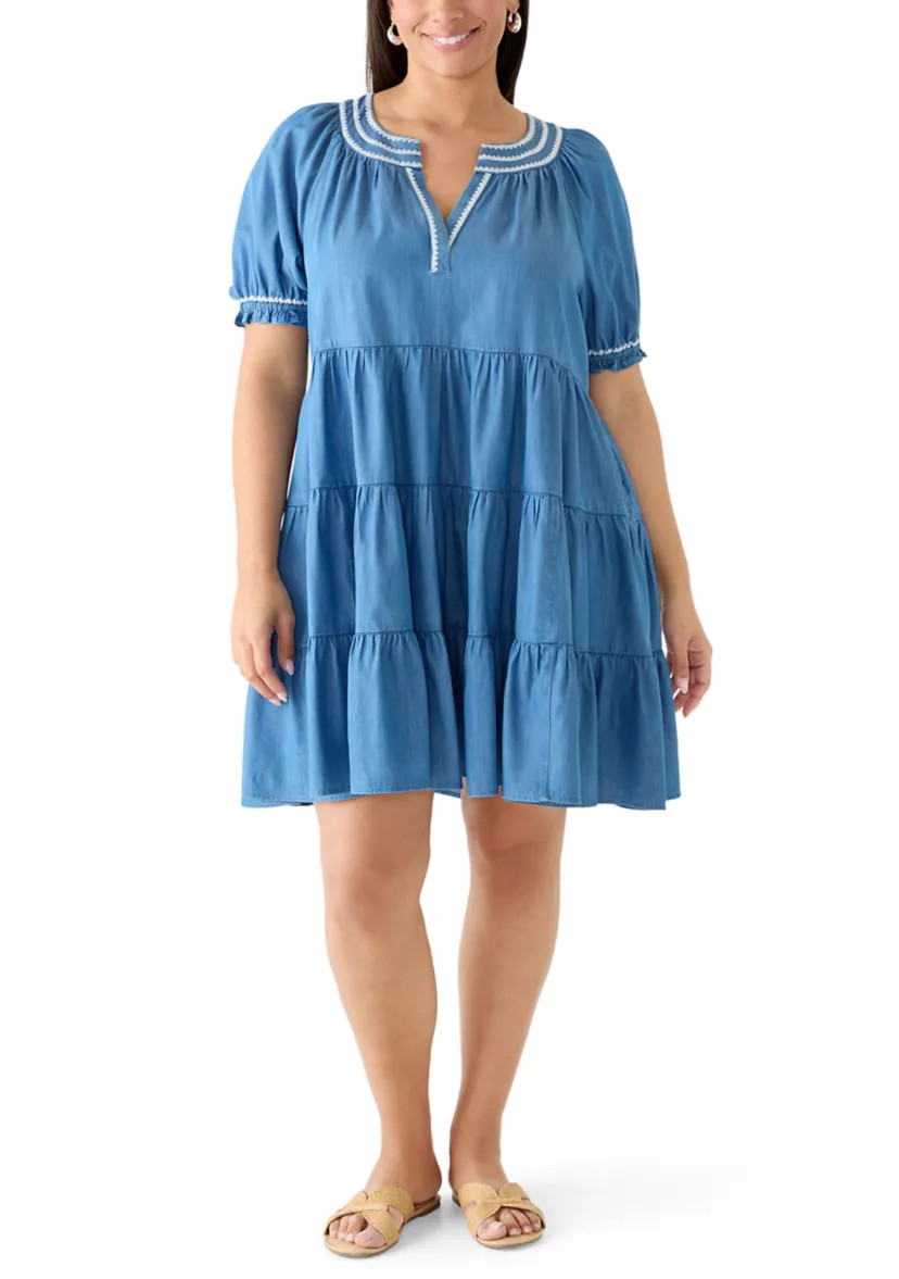 Plus Size Print Peasant Dress | Belk