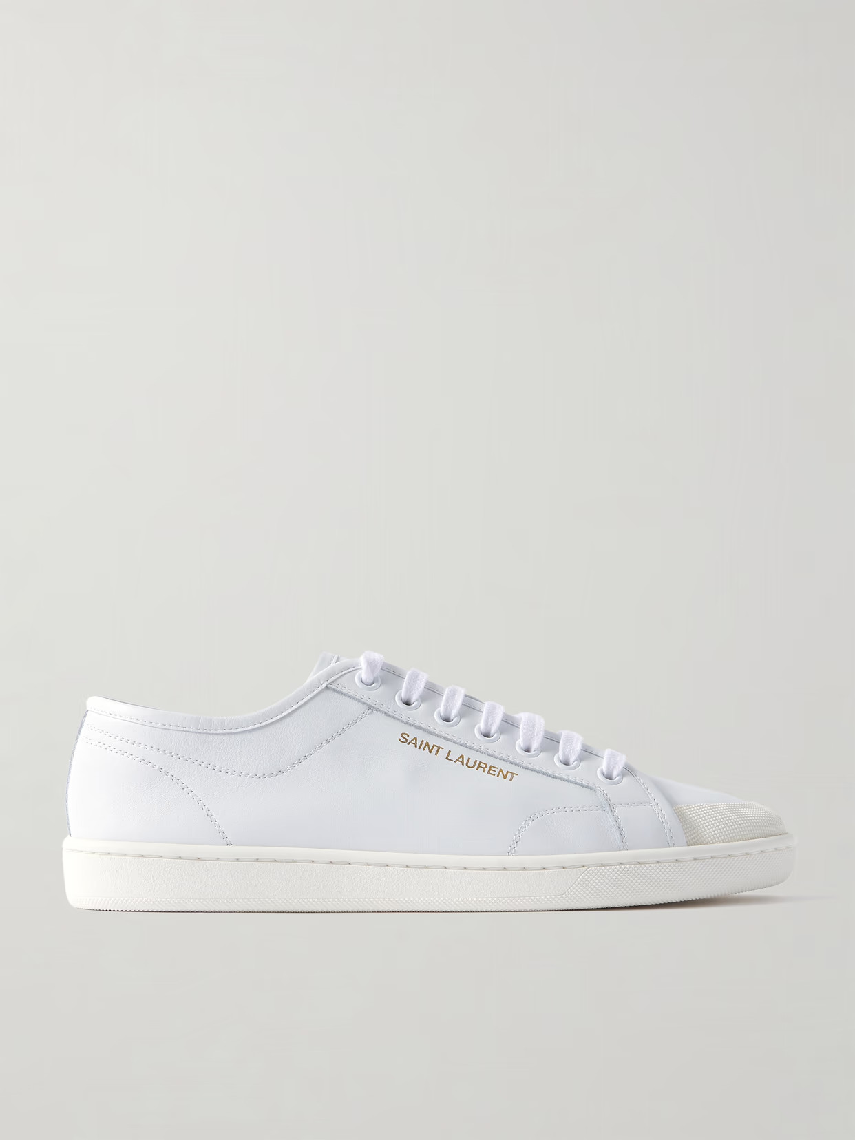SAINT LAURENT - Gym Leather Sneakers - White | NET-A-PORTER (US)