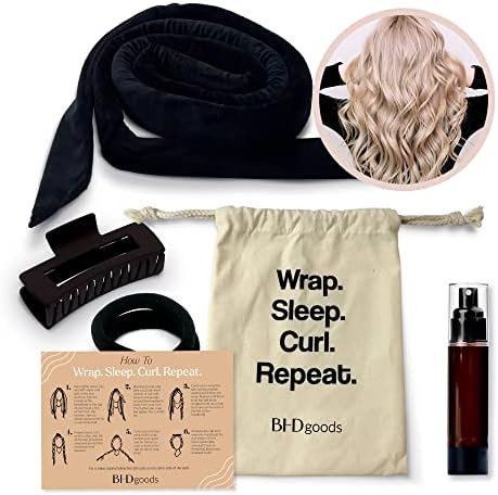 BHDgoods - No Heat Overnight Curlers, Heatless Curling Set, Heatless Curling Velour Headband, Non... | Amazon (US)