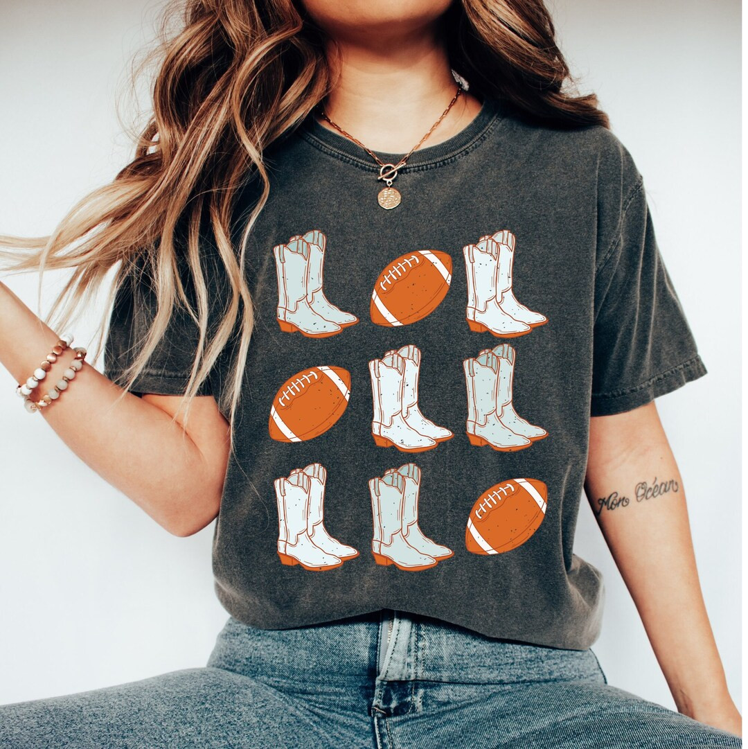 Western Football Shirt Football Game Shirt Cowboy Football - Etsy | Etsy (US)